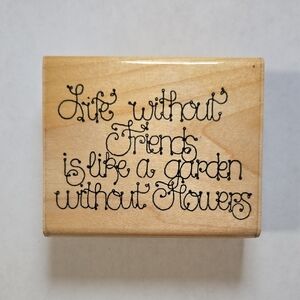 Inspirational Wooden Stamp with Quote